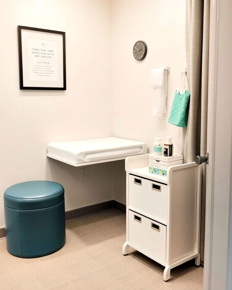versatile foldable changing station - 20 Lactation Room Ideas