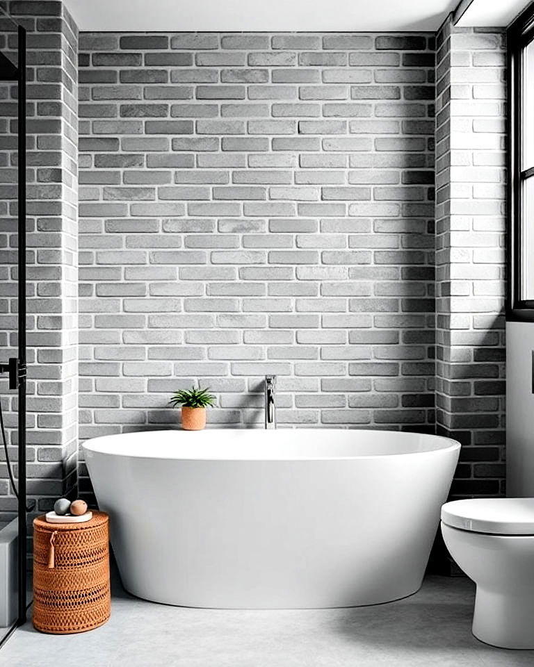 versatile gray brick for a neutral aesthetic - 20 Brick Accent Wall Ideas