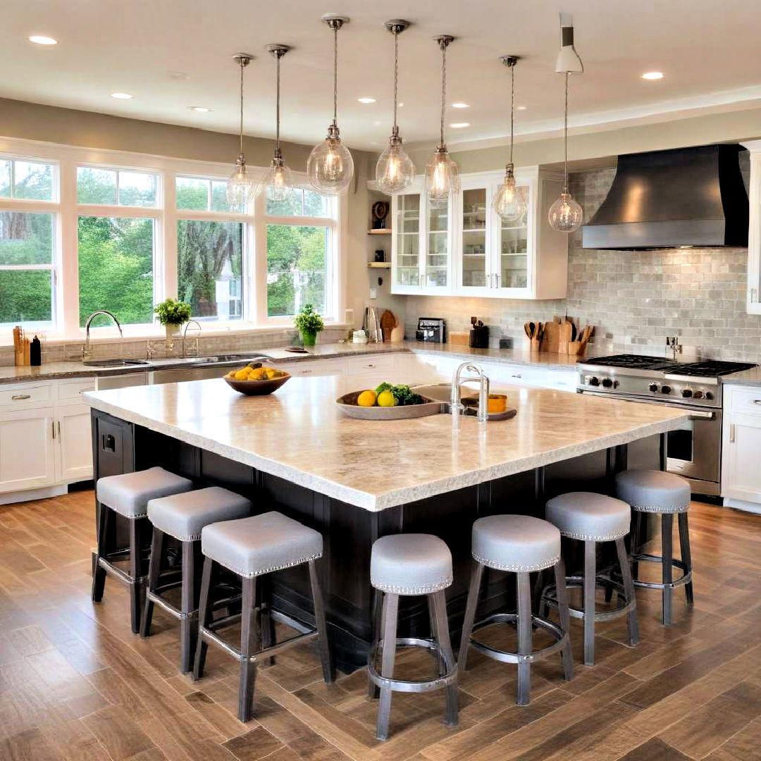 versatile large kitchen island - 40 Modern Kitchen Ideas