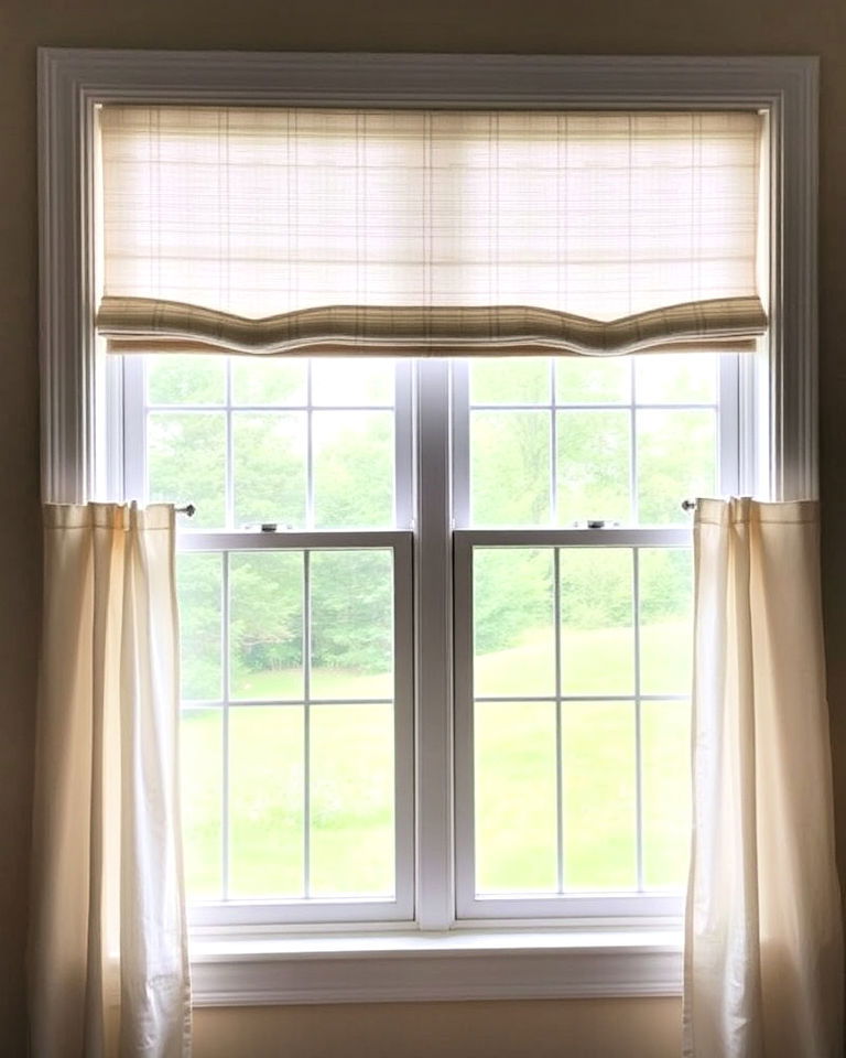 versatile layered shades and drapes - 40 Farmhouse Window Treatment Ideas