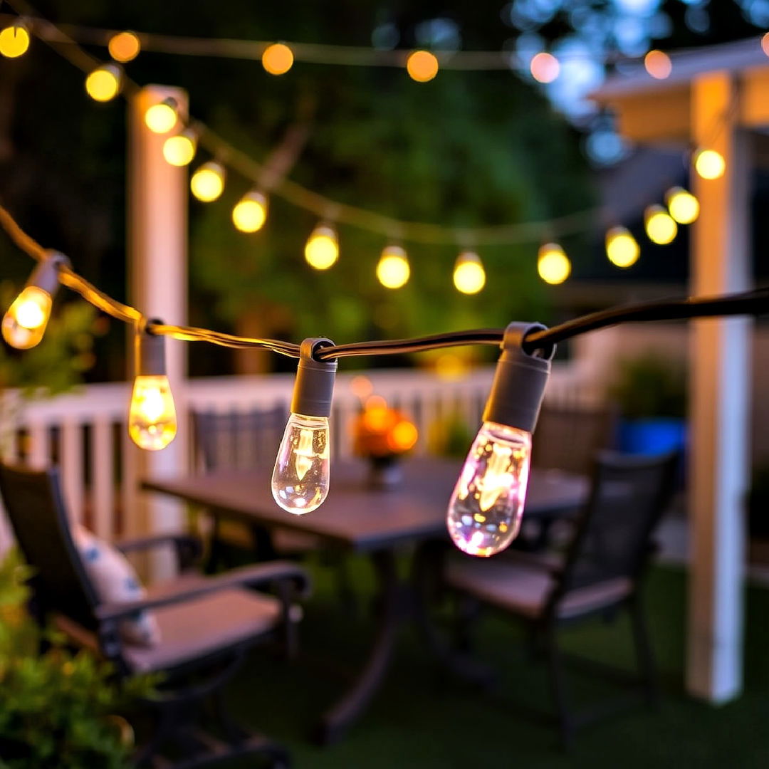 versatile multi function led strings - 40 Patio String Light Ideas
