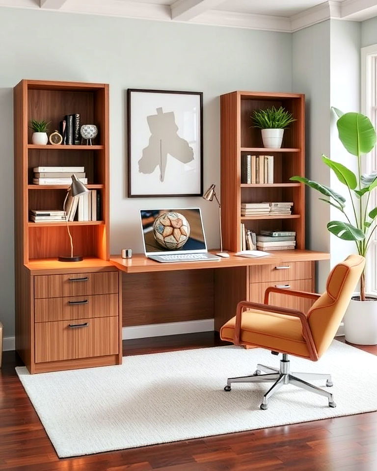 versatile multi functional office furniture - 40 Modern Home Office Ideas