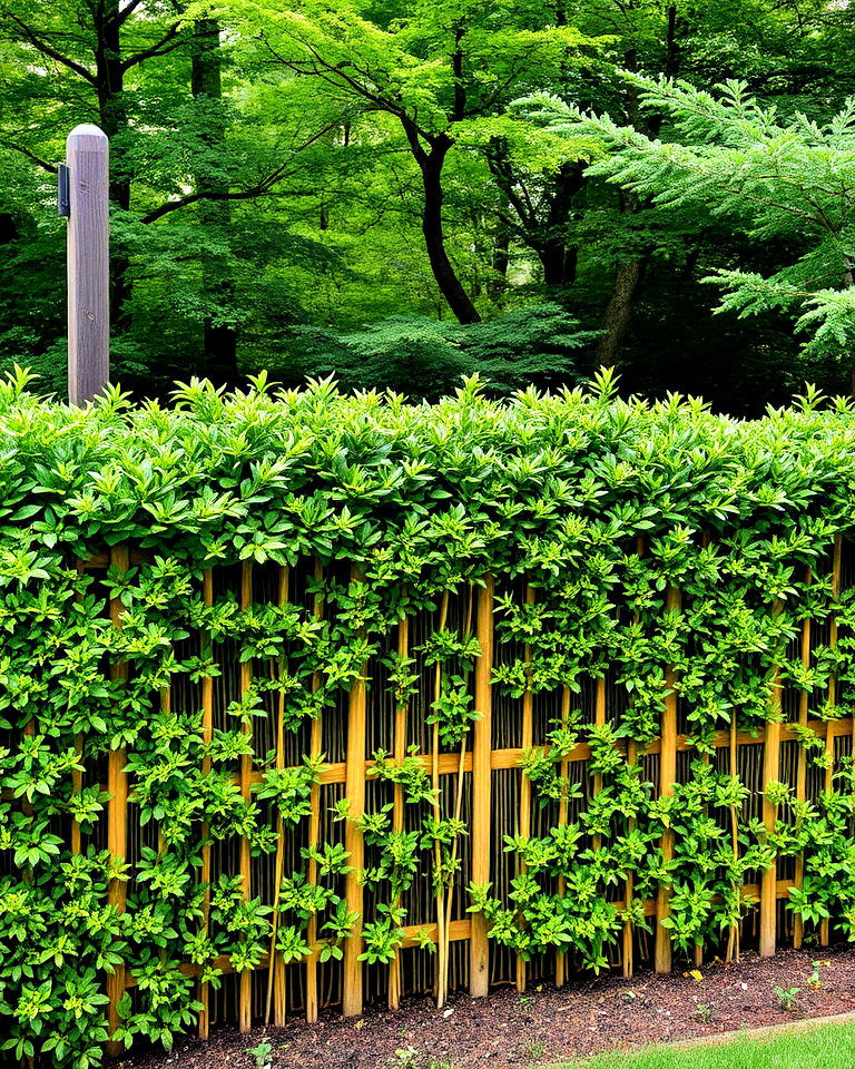 versatile natural hedge fence - 40 Japanese Fence Ideas