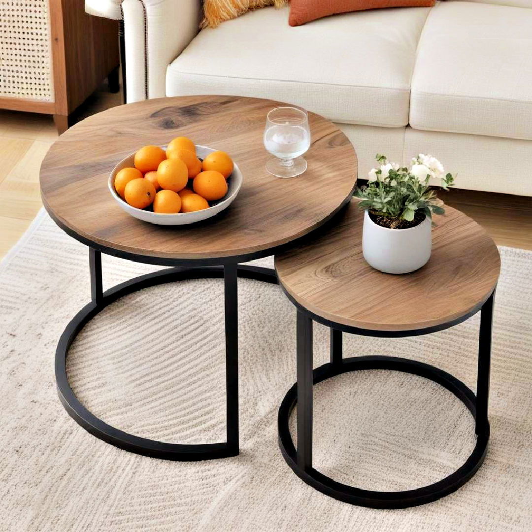 versatile nesting tables - 30 Small Apartment Storage Ideas