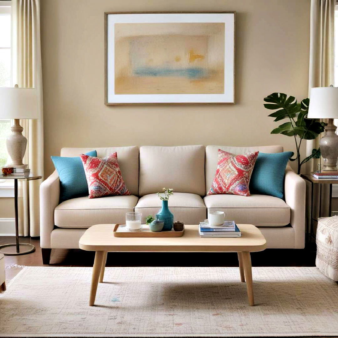 versatile neutral sofa - 40 Neutral Living Room Ideas