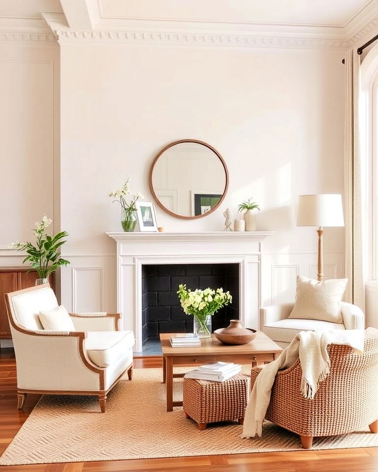 versatile neutral toned walls - 20 Magnolia Living Room Ideas