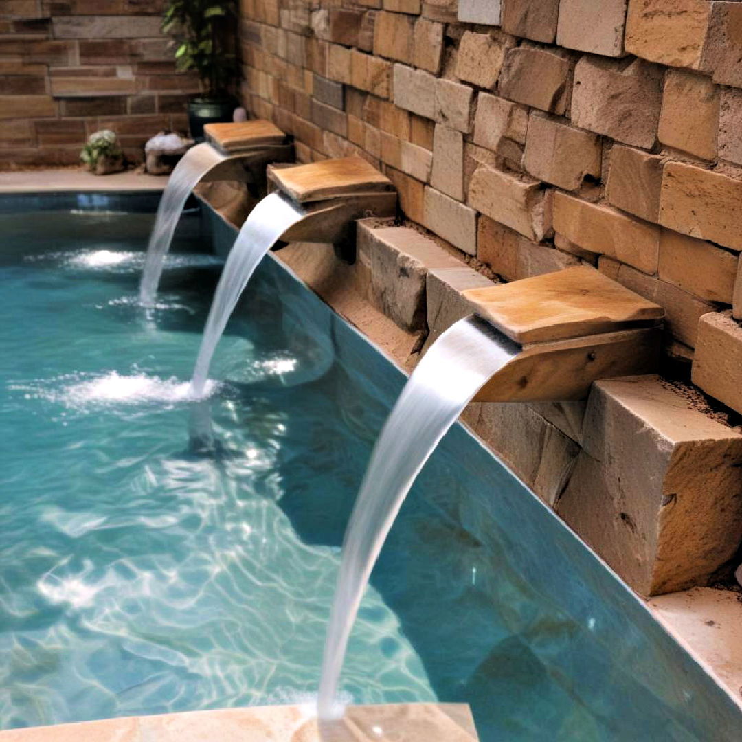 versatile pool scuppers - 15 Pool Fountain Ideas
