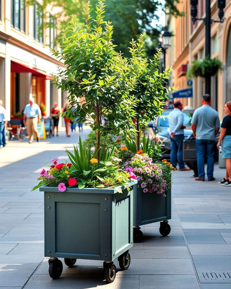 versatile rolling planters with casters - 20 Street Planters
