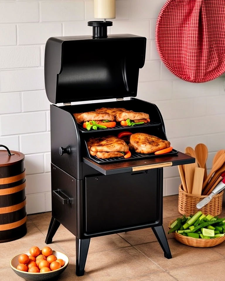 versatile smoker for unique flavors - 20 Summer Kitchen Ideas