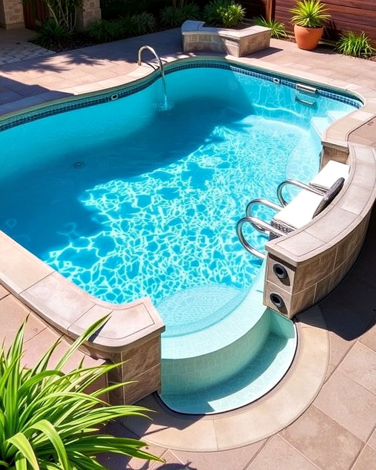 versatile spa and pool combo - 40 Swimming Pool Ideas