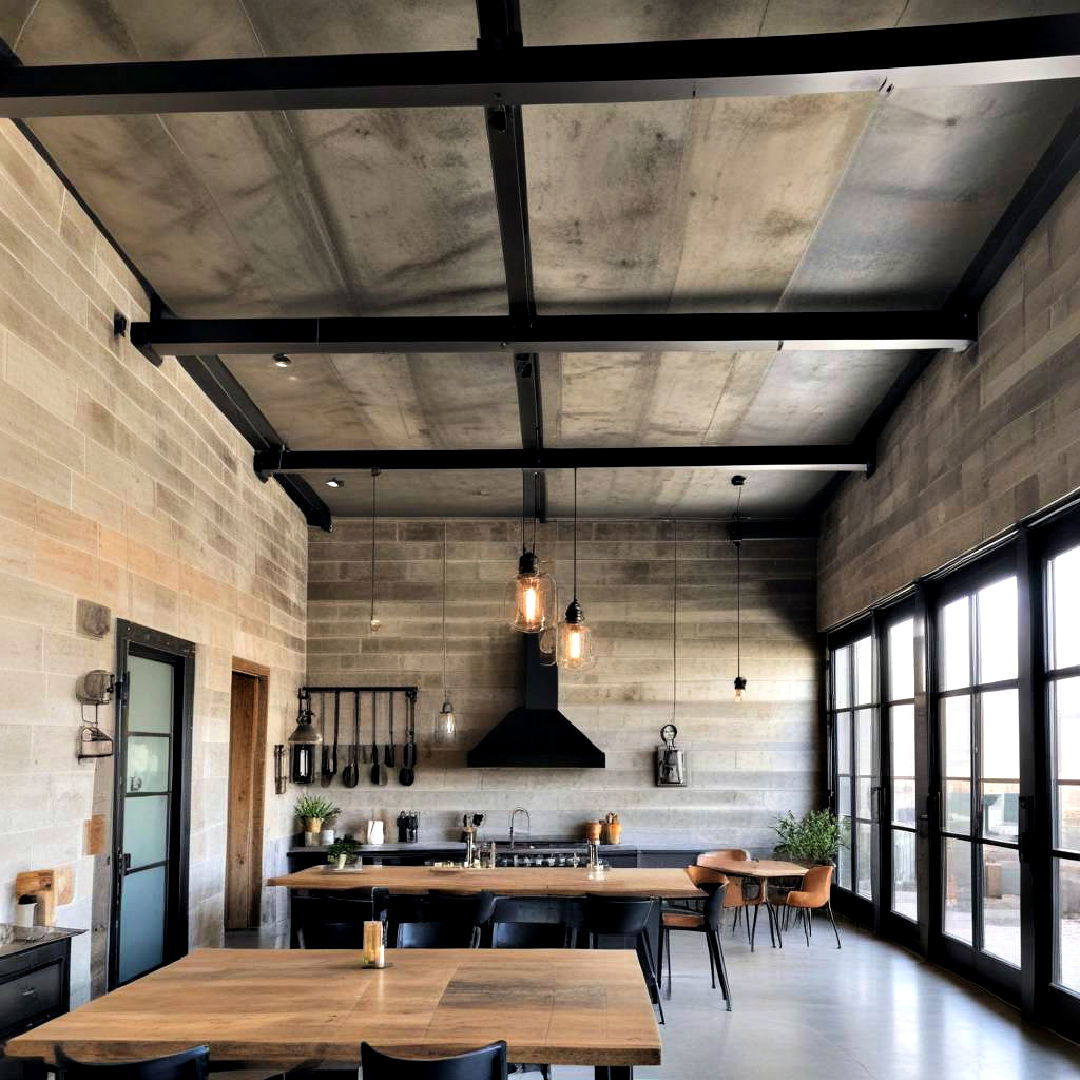 versatile steel beams - 30 Industrial Decor Ideas