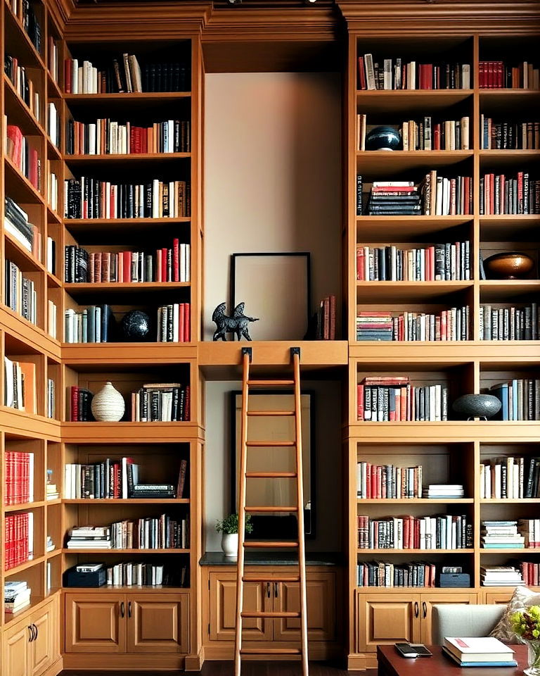 versatile tall bookcases - 25 High Ceiling Living Room Ideas
