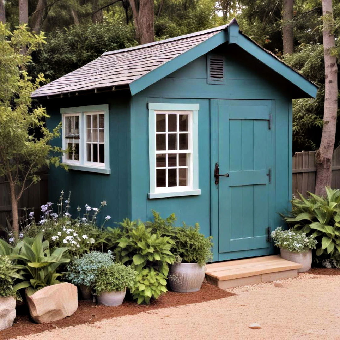 versatile teal color - 20 Shed Color Ideas