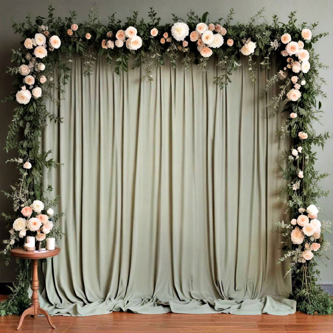 versatile wedding backdrop - 30 Sage Green Wedding Ideas