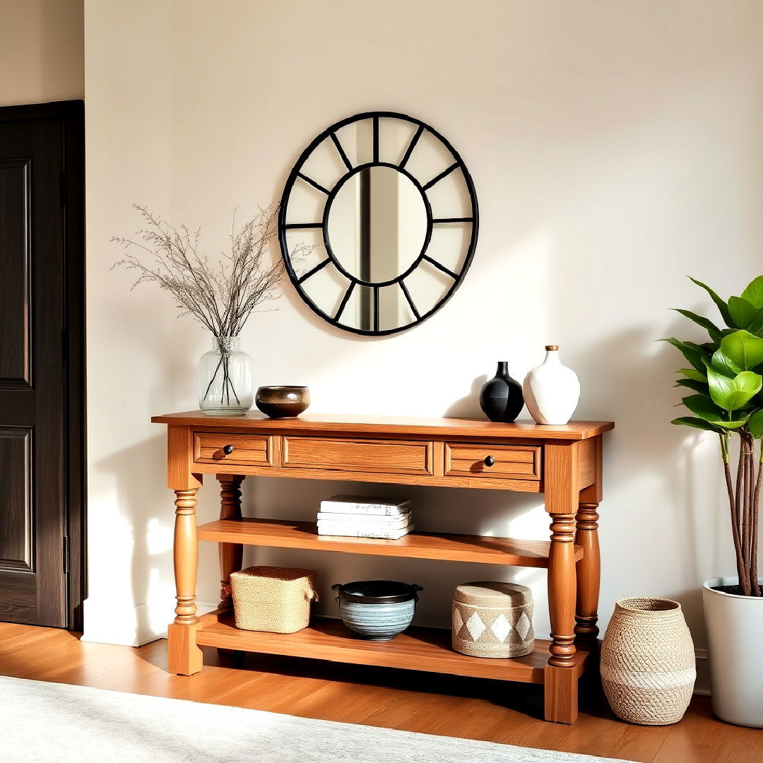 versatile wooden console tables - 25 Wooden Interior Design Ideas