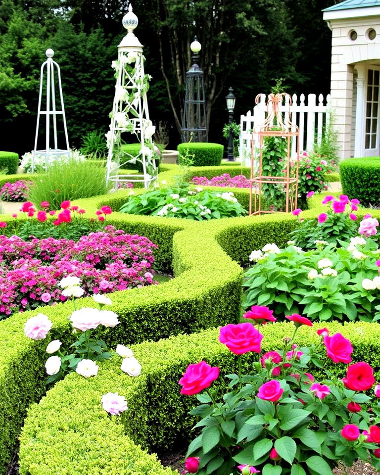 vertical features for height and drama - 25 Parterre Garden Ideas