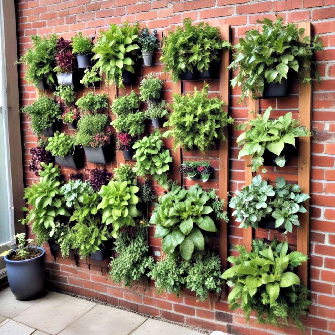 vertical garden for front yard - 40 Front Yard Landscaping Ideas