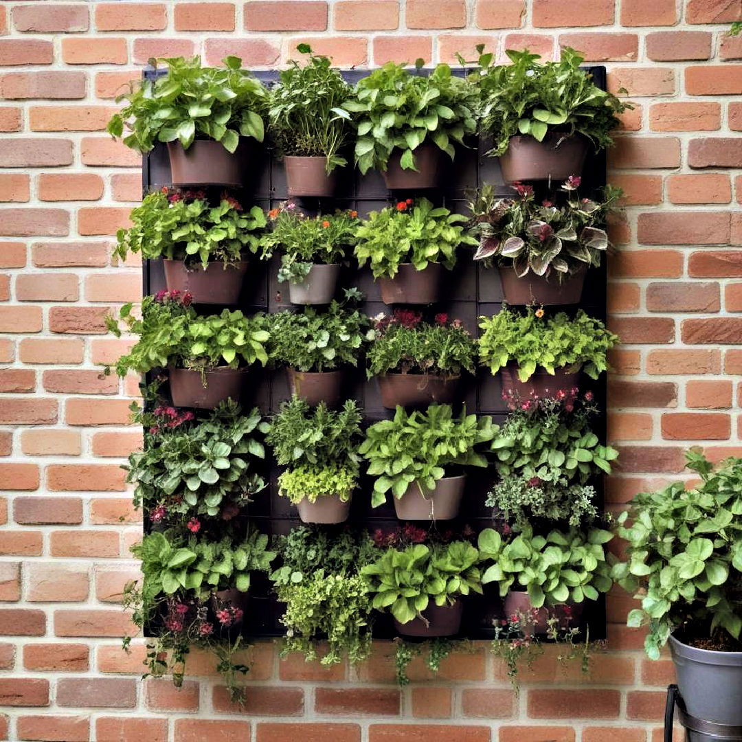 vertical garden to save ground space - 40 Small Patio Ideas on a Budget