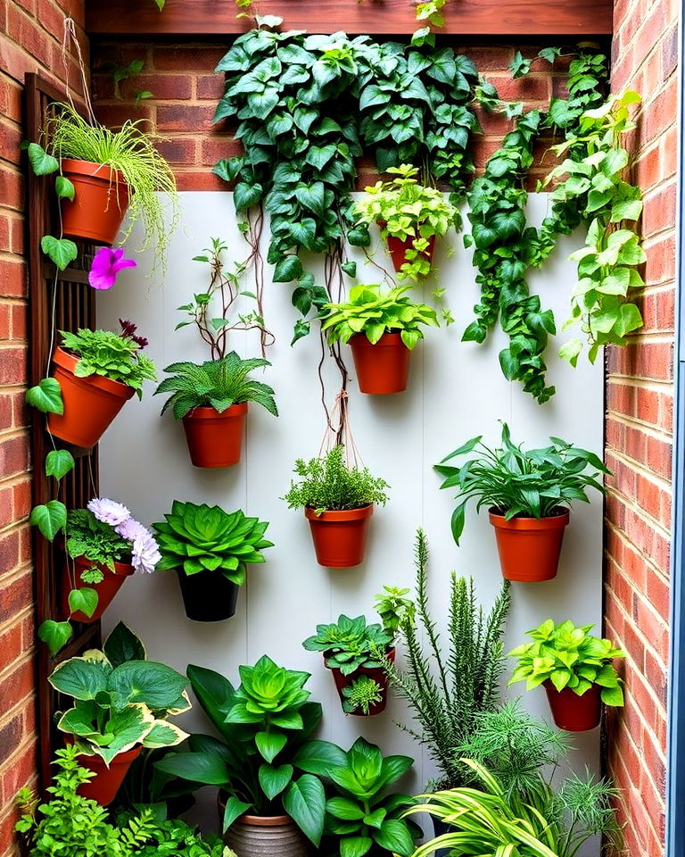 vertical planting for narrow garden - 20 Narrow Garden Ideas