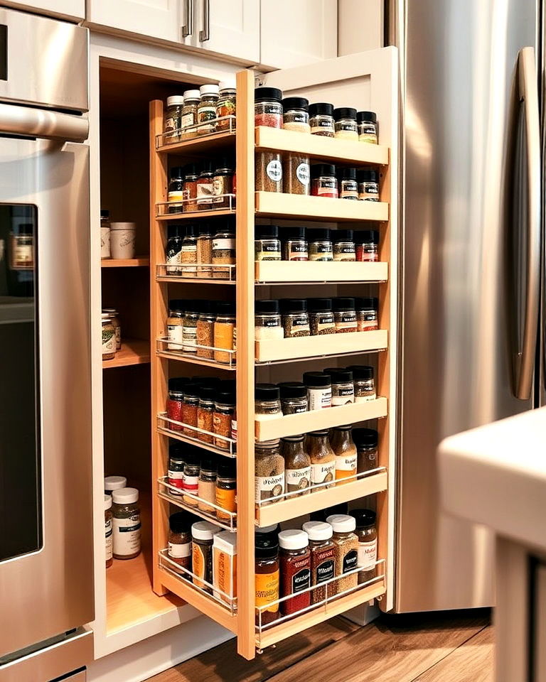 vertical slide out spice rack ideas - 40 Spice Rack Ideas
