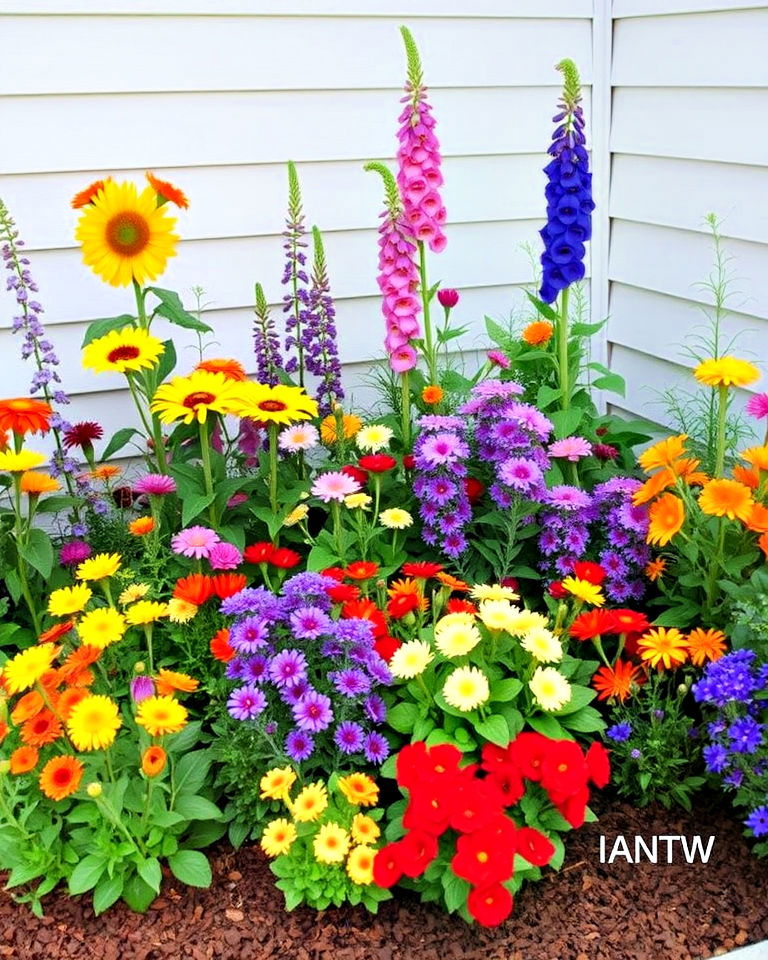 vibrant corner flower bed ideas - 30 Corner Landscaping Ideas