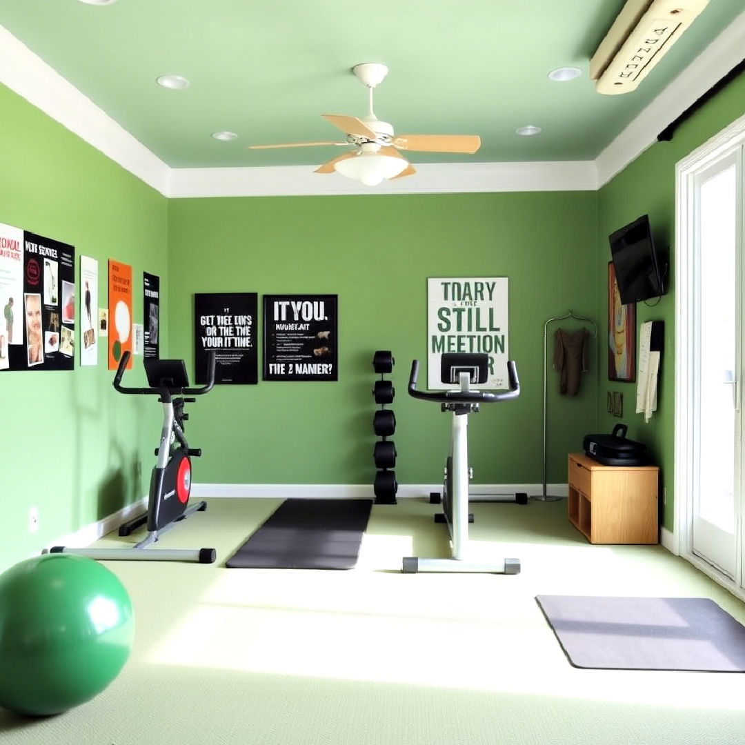 vibrant home gym ideas - 40 Sage Green Paint Color Ideas