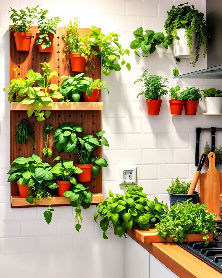 vibrant kitchen wall garden - 40 Vertical Garden Ideas