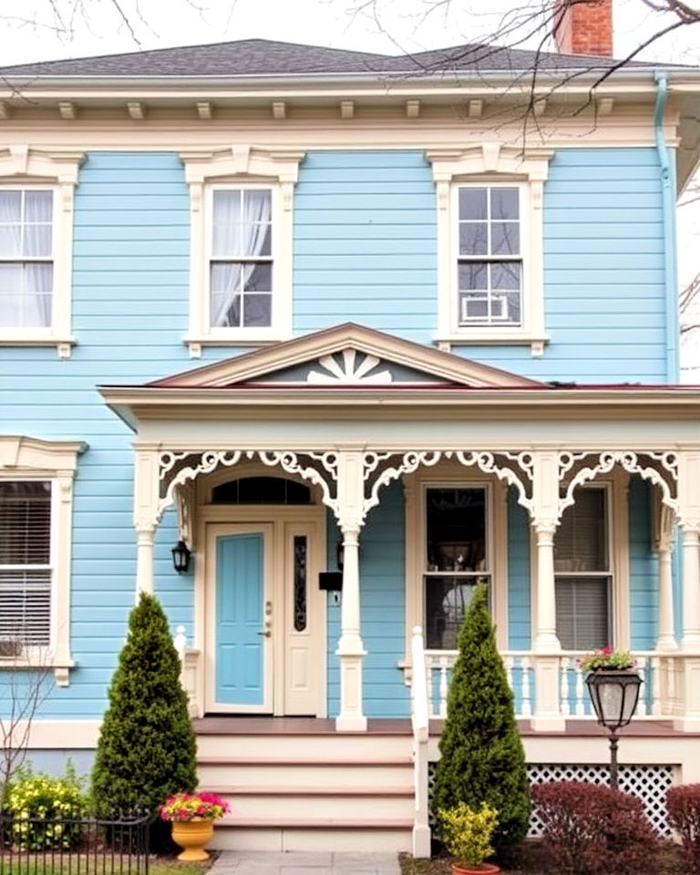 victorian house with robins egg blue color - 15 Blue Victorian House Colors