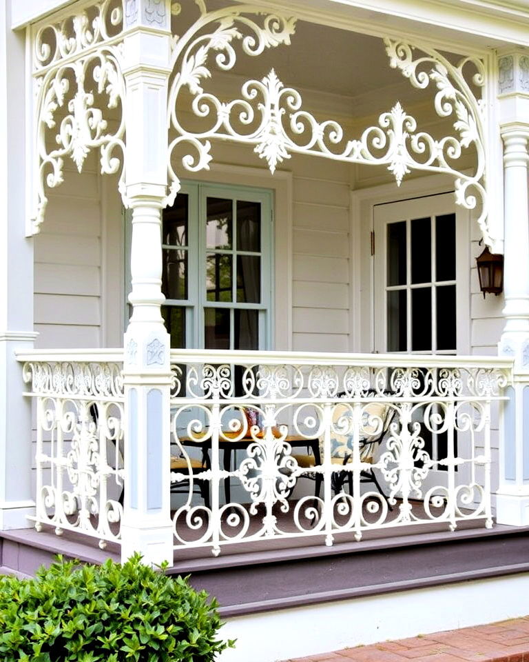 victorian inspired ornate front porch railings - 25 Front Porch Railing Ideas