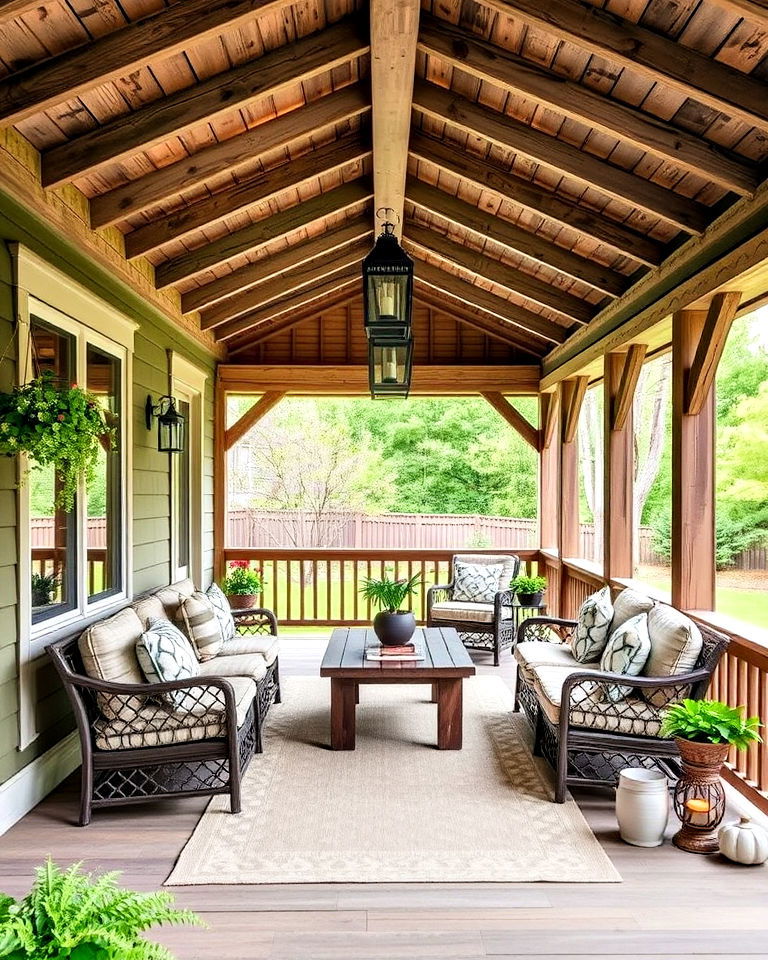 victorian porch with antique accessories - 25 Raised Ranch Front Porch Ideas