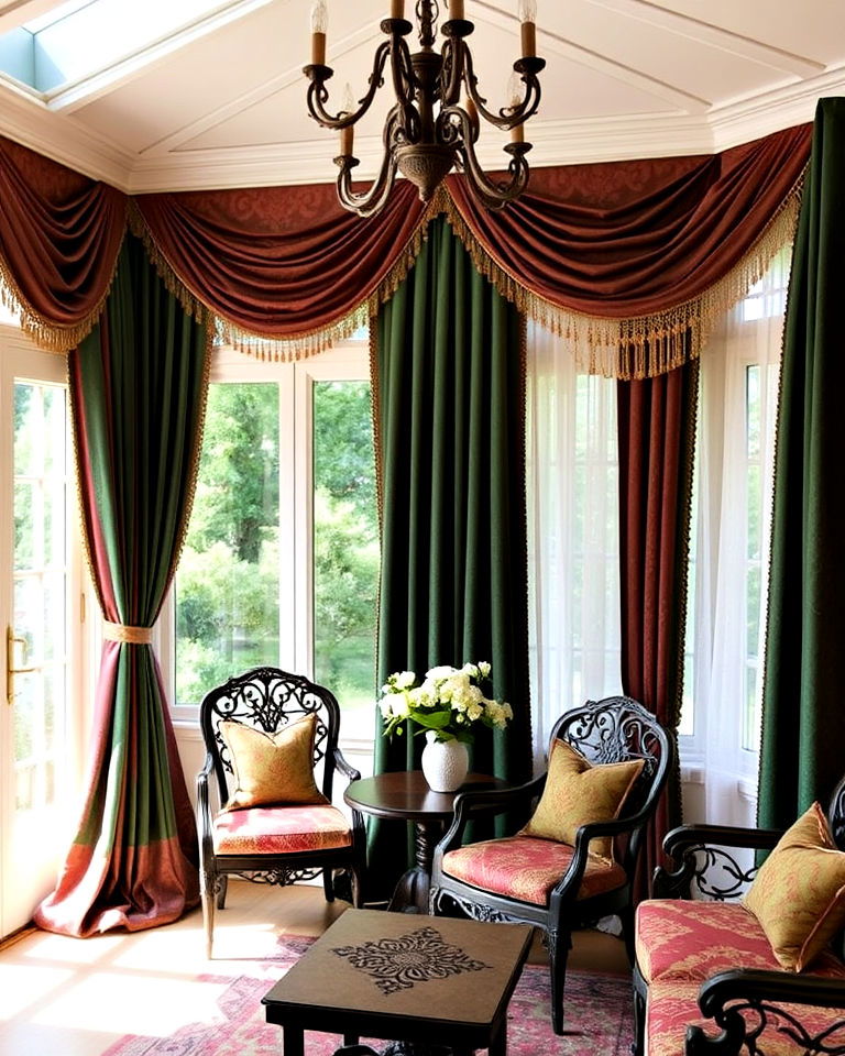 victorian style drapes for sunroom - 25 Victorian Sunroom Ideas