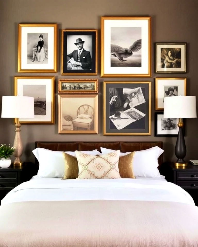 vintage and modern artwork ideas - 30 Transitional Bedroom Ideas