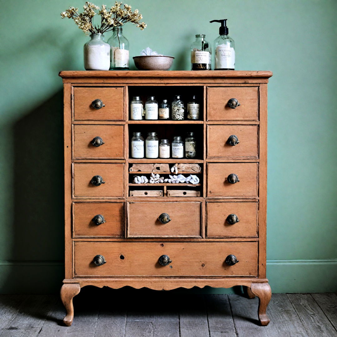 vintage apothecary bathroom cabinet - 25 Bathroom Cabinet Ideas