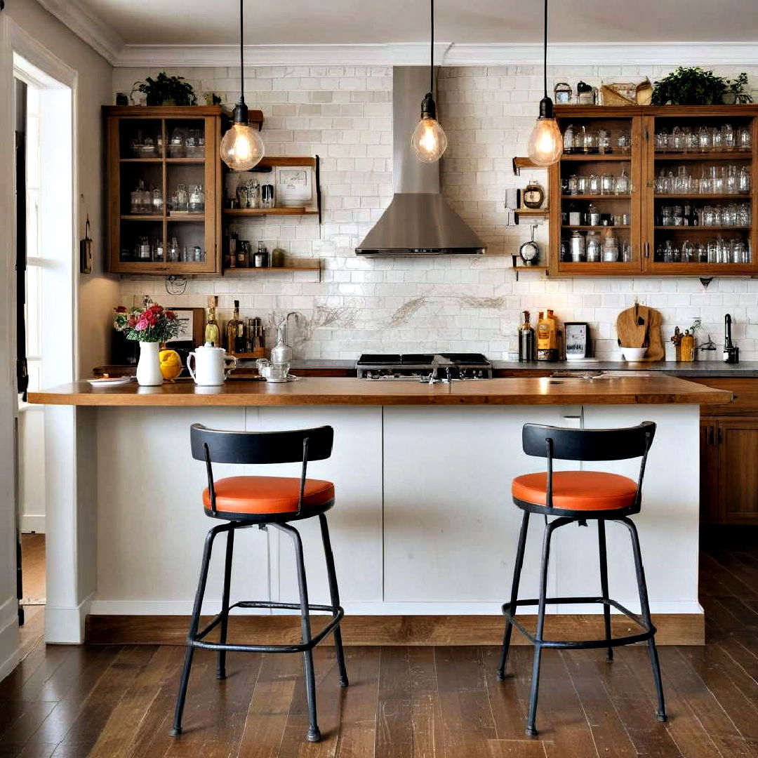 vintage bar stools for kitchen decor - 40 Kitchen Decor Ideas