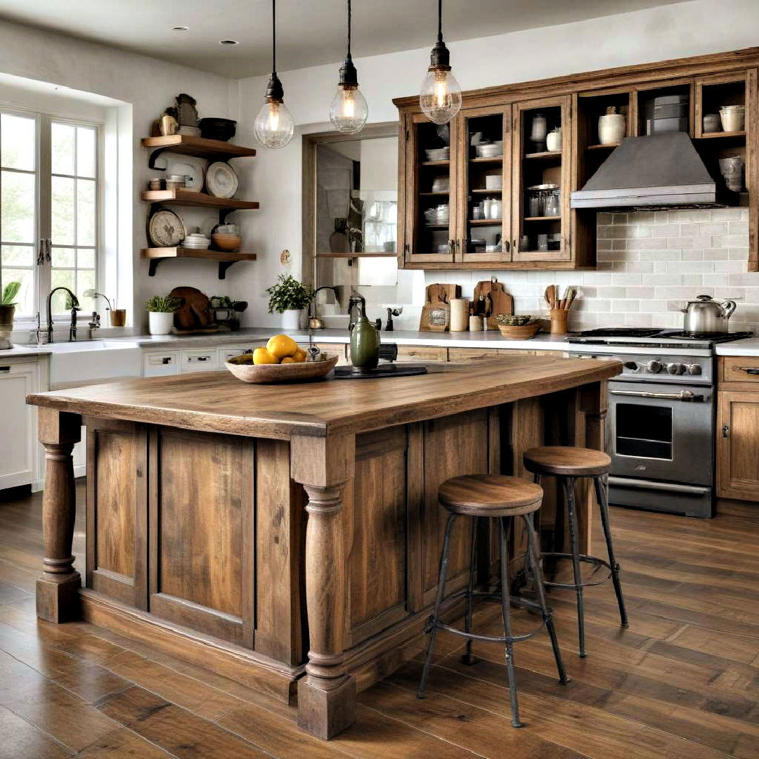 vintage charm of distressed wood finishes - 40 Kitchen Decor Ideas