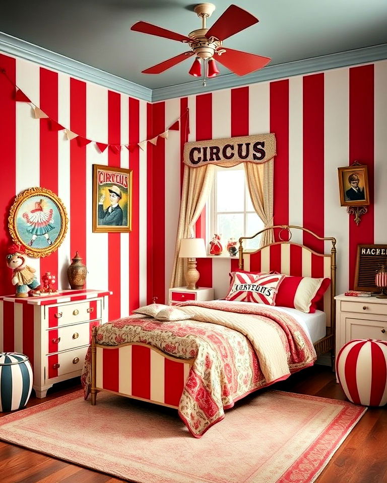 vintage circus themed bedroom - 20 Fantasy Bedroom Ideas