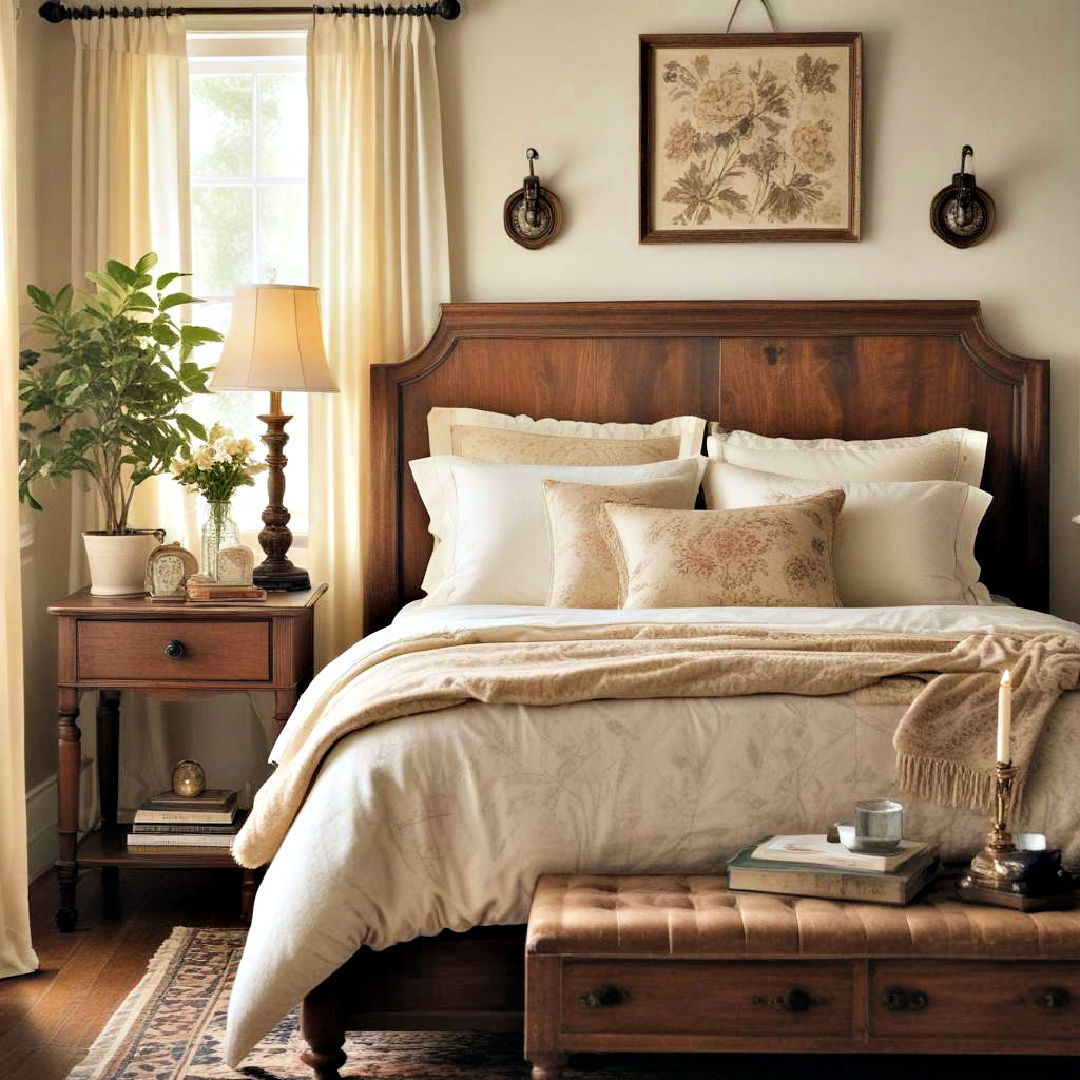 vintage elements for cozy bedroom - 40 Cozy Bedroom Ideas