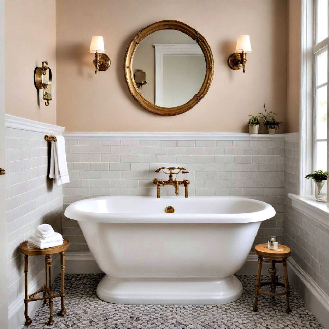 vintage fixtures for classic look - 40 Bathroom Design Ideas