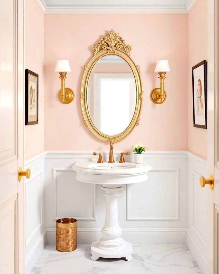 vintage glamour for powder room - 20 Luxury Powder Room Ideas