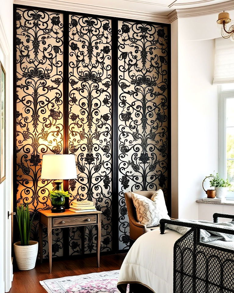 vintage inspired decorative metal grilles - 40 Wall Paneling Ideas