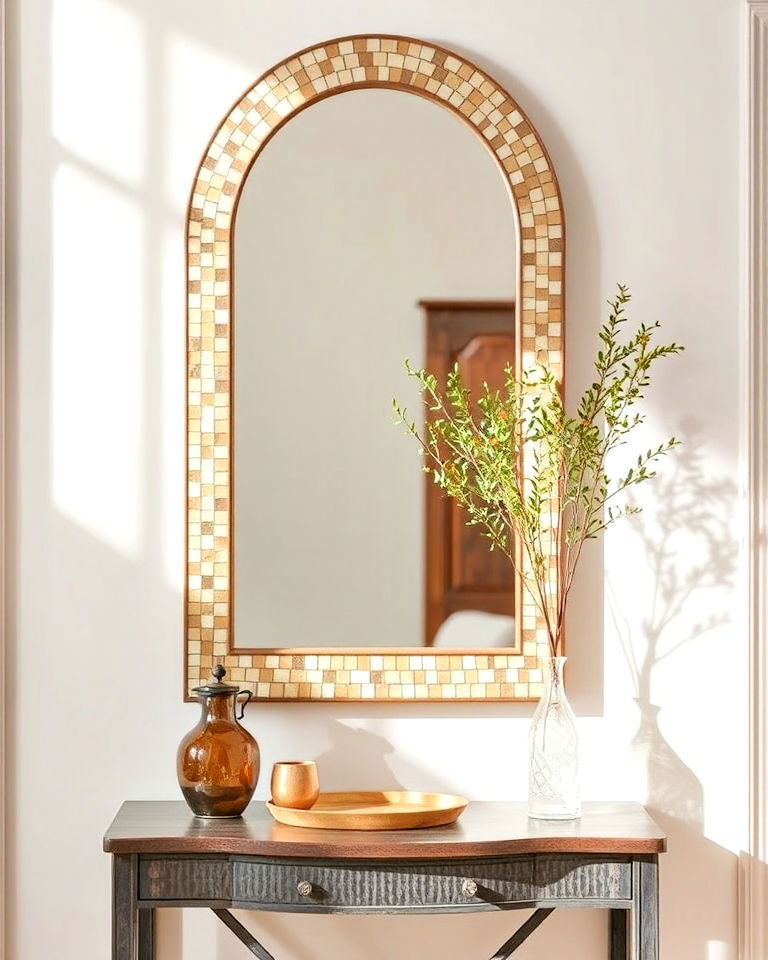 vintage inspired mosaic mirror design - 20 Mosaic Mirror Ideas