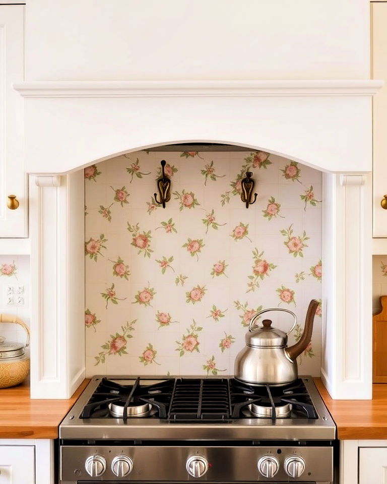 vintage inspired stove alcove - 20 Kitchen Stove Alcove Ideas