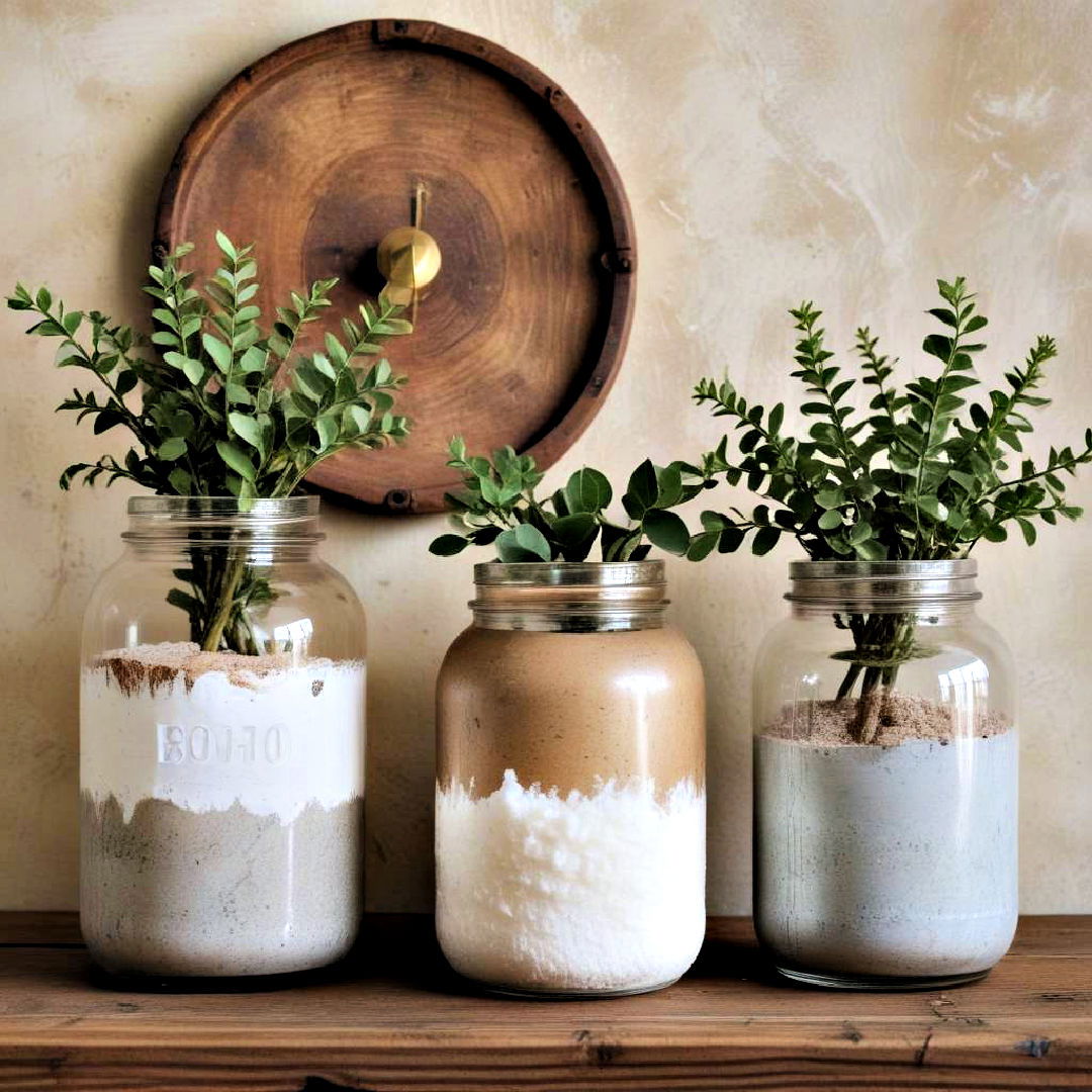 vintage jars for boho bathroom - 25 Boho Bathroom Ideas