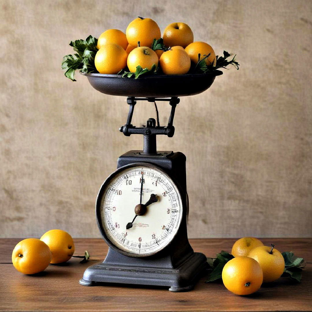 vintage kitchen scale idea - 40 Kitchen Decor Ideas