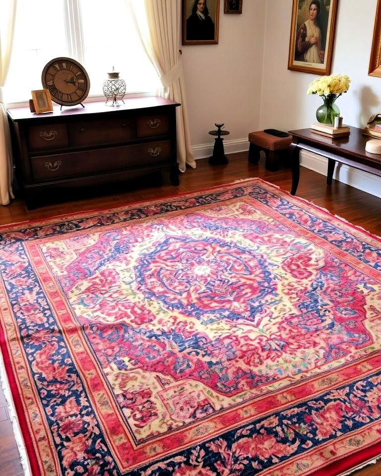 vintage persian rug to add elegance - 30 Bedroom Rug Ideas