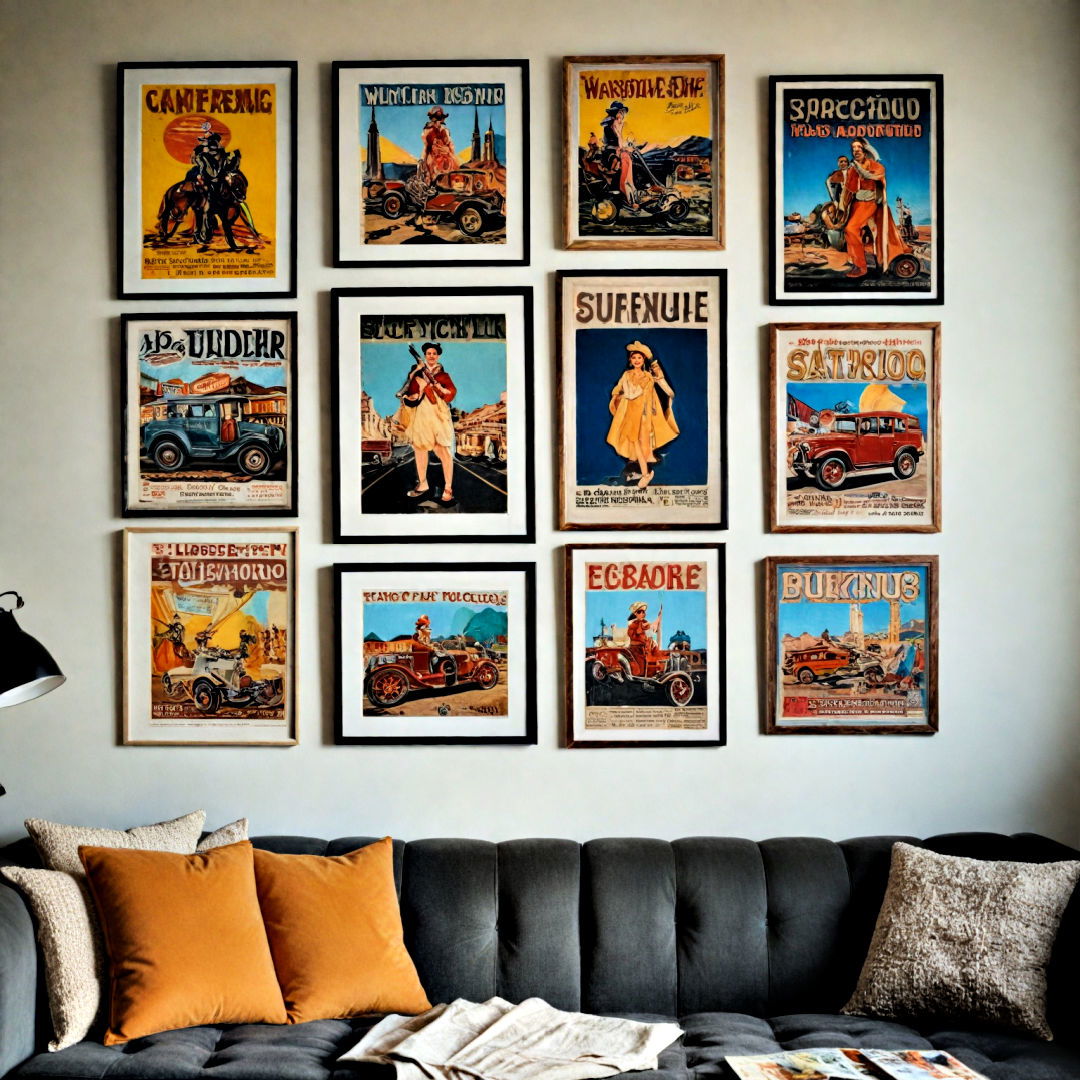 vintage posters for aesthetic room - 40 Aesthetic Room Ideas