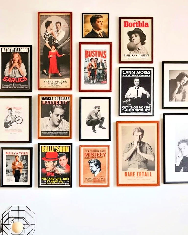 vintage posters with a modern twist - 25 Eclectic Gallery Wall Ideas