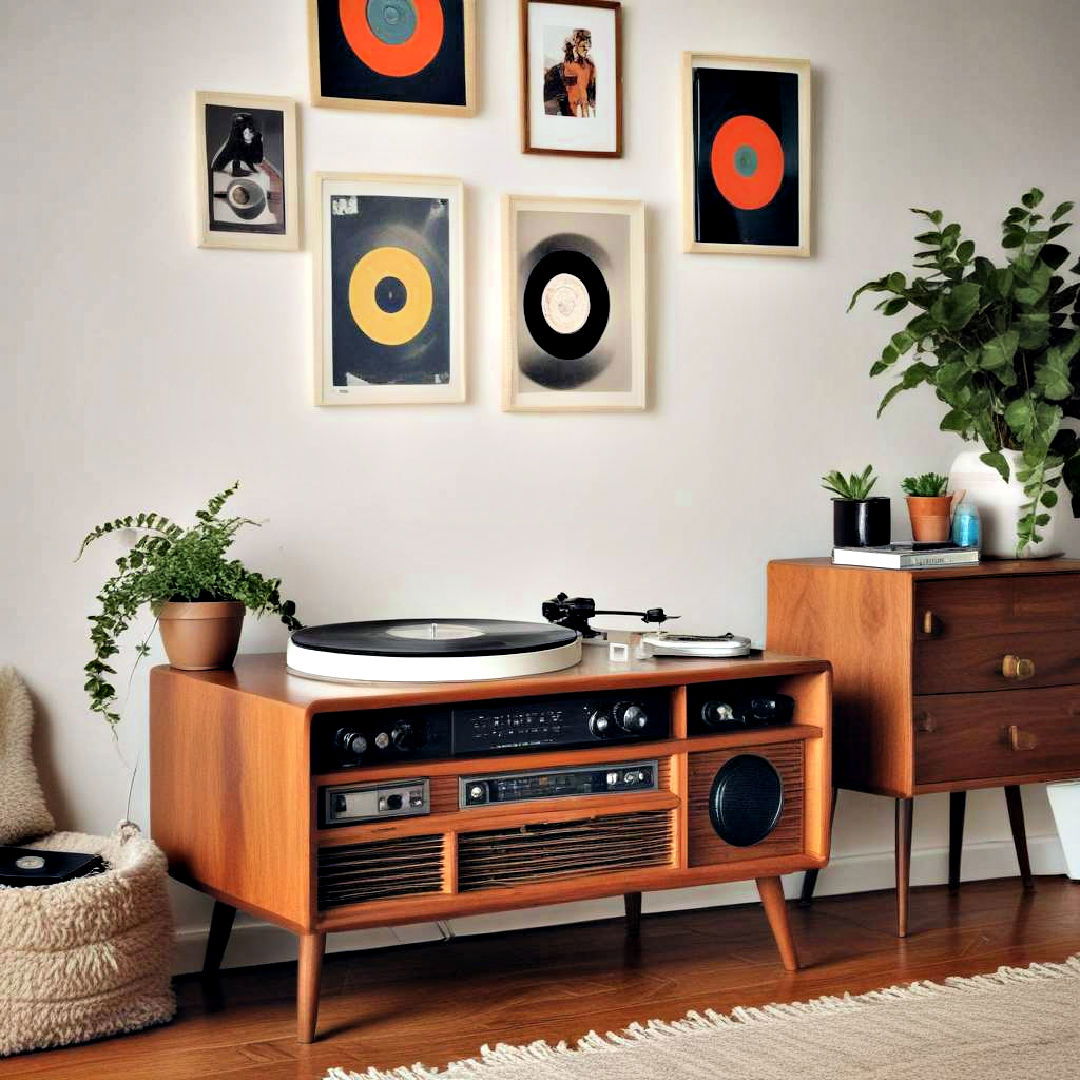 vintage record player - 15 Indie Room Ideas