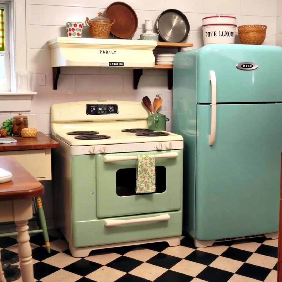 vintage style appliances - 30 Cottage Decorating Ideas
