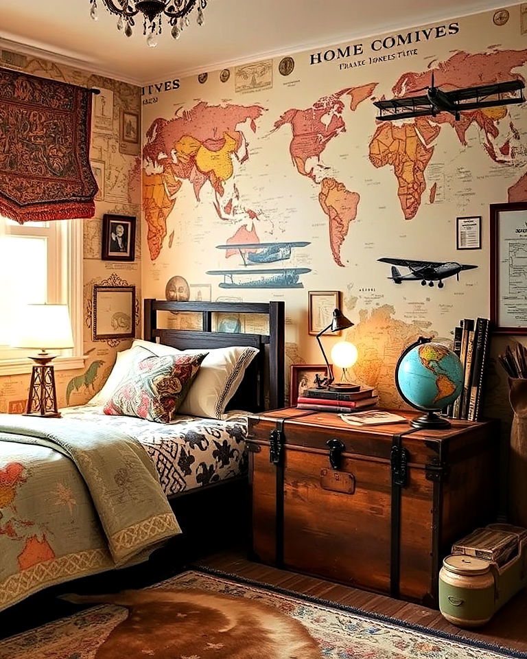 vintage travel theme for nursery - 20 Whimsical Nursery Ideas